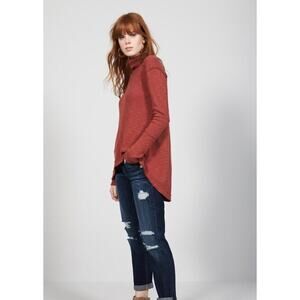 Free People Long Sleeve Thermal Hi-Lo Split Back Top